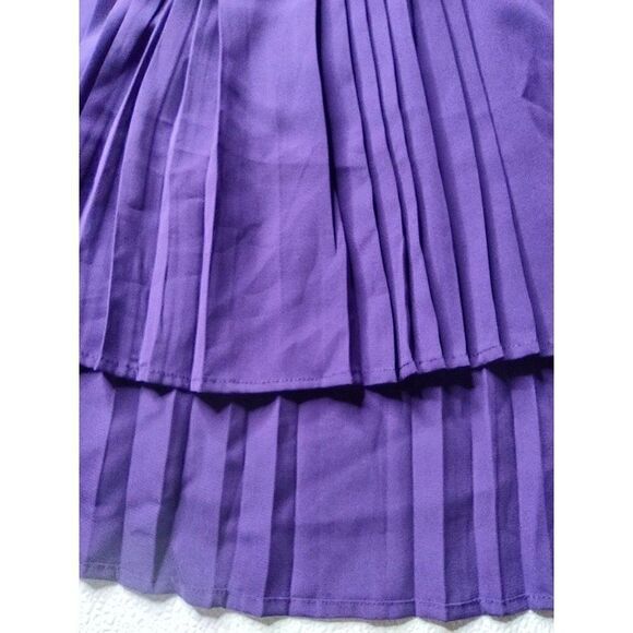 Roaman's Purple Sparkly Pleated Long Sleeve Blouse Size 30W - Picture 9 of 12
